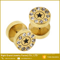 New design 316L Stainless Steel Multi Gems Star Laser Fake Cheater Plugs